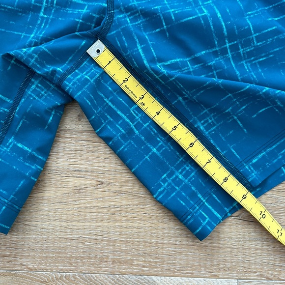 Lululemon Pace Breaker Teal Blue Black Design Shorts with Liner L/XL - Picture 11 of 11